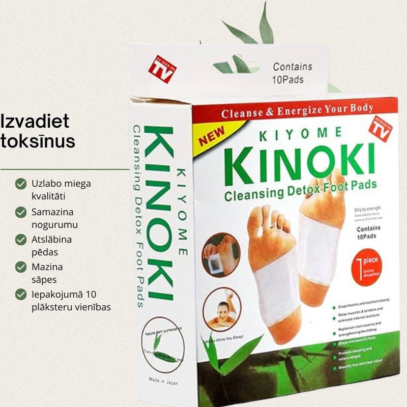 Detoksikācijas pēdu plāksteri (iepakojumā ir 10 gab.)