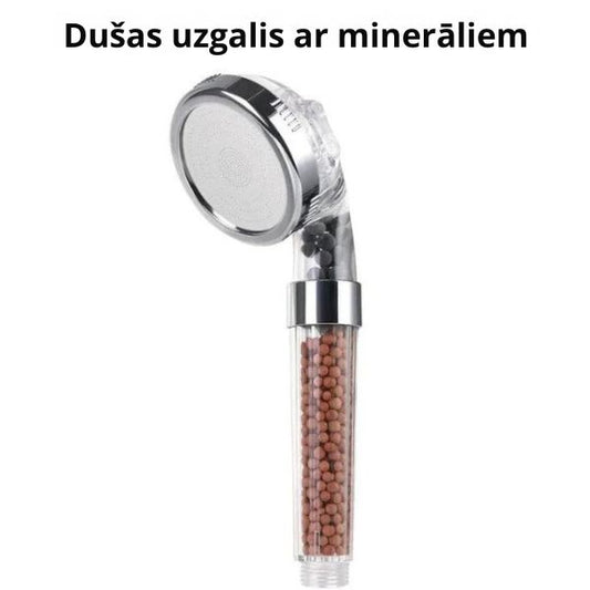 Dušas uzgalis ar minerāliem (piemērots jebkurai dušai)