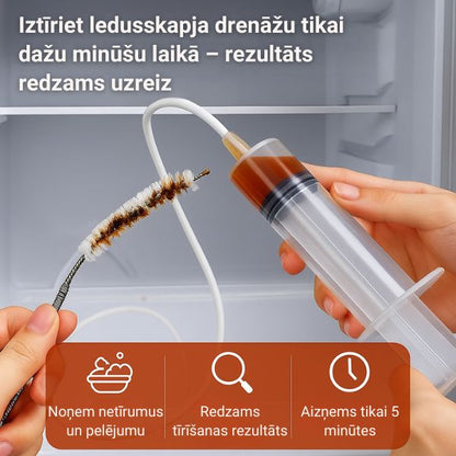 Ledusskapja aizsērējumu tīrīšanas komplekts – ātrs risinājums nepatīkamas smakas un pelējuma novēršanai