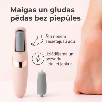 Elektriska pēdu vīle ar maināmu uzgali – maigas un gludas pēdas mājas apstākļos
