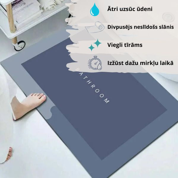 Super absorbējošs vannas istabas paklājiņš