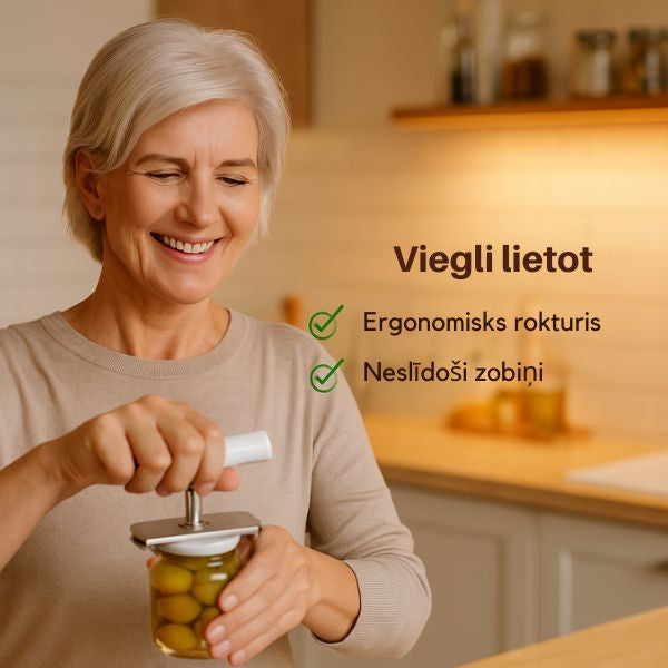 Universāls burku un pudeļu attaisāmais (viegla atvēršana bez piepūles)