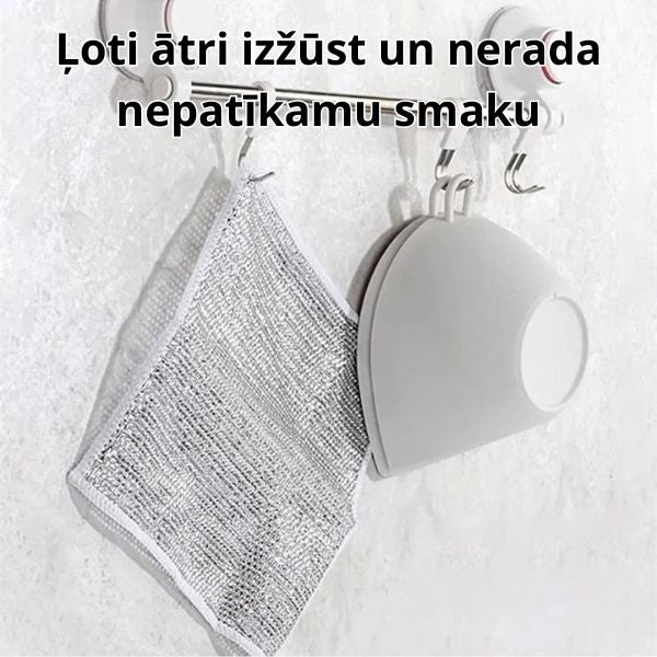 Atkārtoti lietojamas universālas stiepļu tīrīšanas drānas, iepakojumā 3 gabali