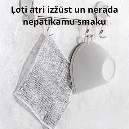 Atkārtoti lietojamas universālas stiepļu tīrīšanas drānas, iepakojumā 3 gabali