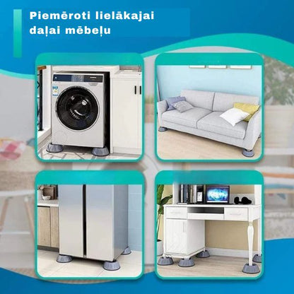 Pretvibrācijas paliktņi veļas mašīnai (iepakojumā 4 gab.)