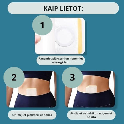 Detoksikācijas plāksteri vēderam (iepakojumā 10 gab.)