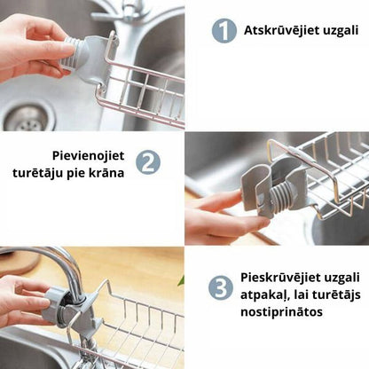 Praktisks un universāls turētājs, kas piemērots visiem jaucējkrāniem