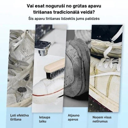 Universāls un efektīvs apavu tīrīšanas krēms + sūklis