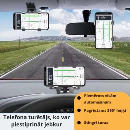 Universāls telefona turētājs ērtai un drošai braukšanai