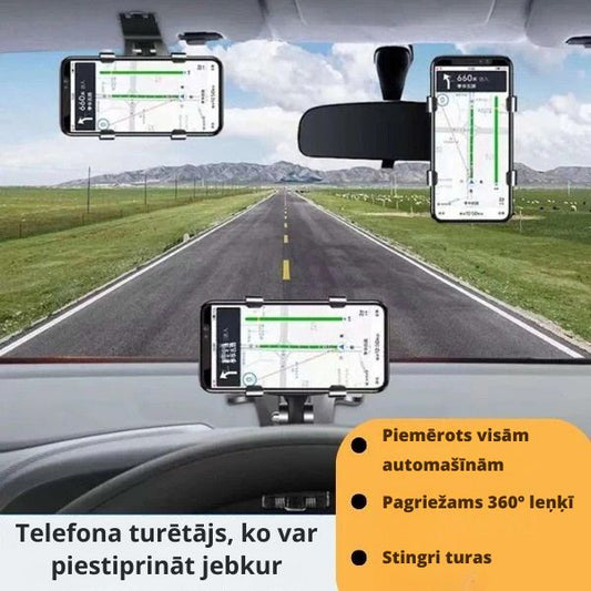 Universāls telefona turētājs ērtai un drošai braukšanai