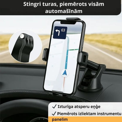 Universāls telefona turētājs ērtai un drošai braukšanai