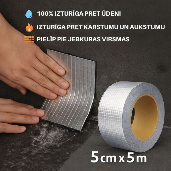Blīvēšanas lente ar butilu – izturīga pret ūdeni un karstumu