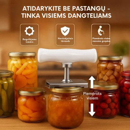 Universāls burku un pudeļu attaisāmais (viegla atvēršana bez piepūles)