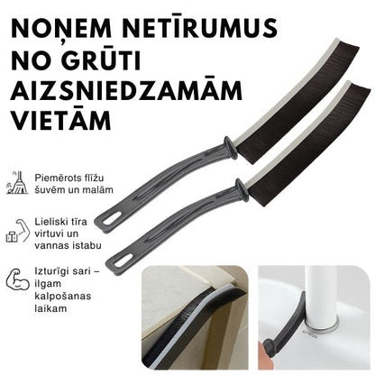 Spraugu tīrīšanas birstes (komplektā 2 gab.) – nevainojama tīrība grūti aizsniedzamās vietās